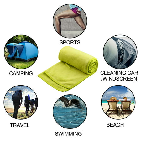Swim Outdoor Travel Hiking Camping Microfiber Quick-Drying Towel Shower Beach